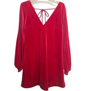 Free People Hot Pink Long Sleeve Dress